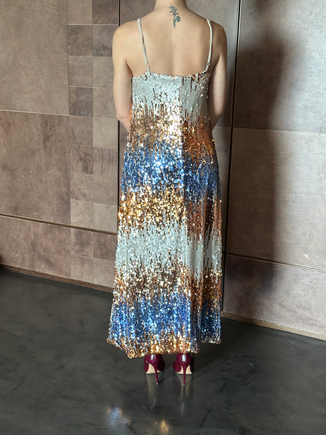 Vestito lungo paillettes