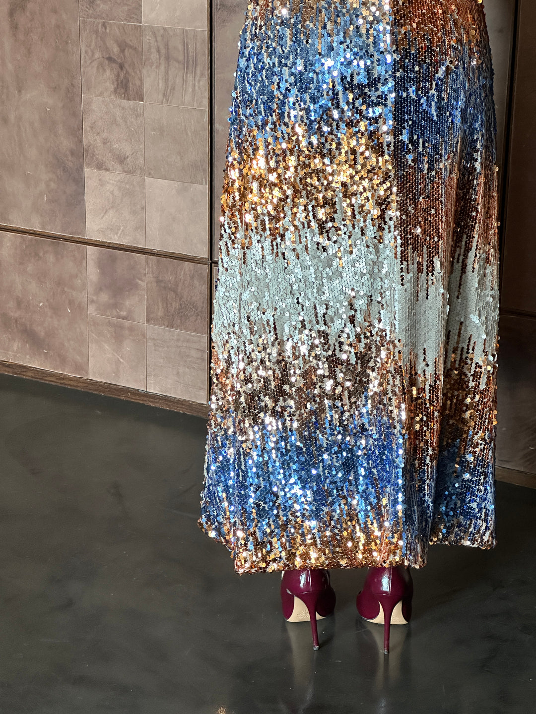 Vestito lungo paillettes