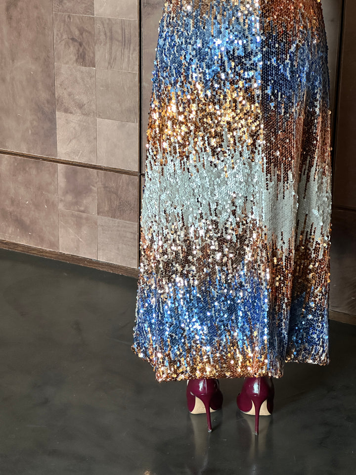 Vestito lungo paillettes