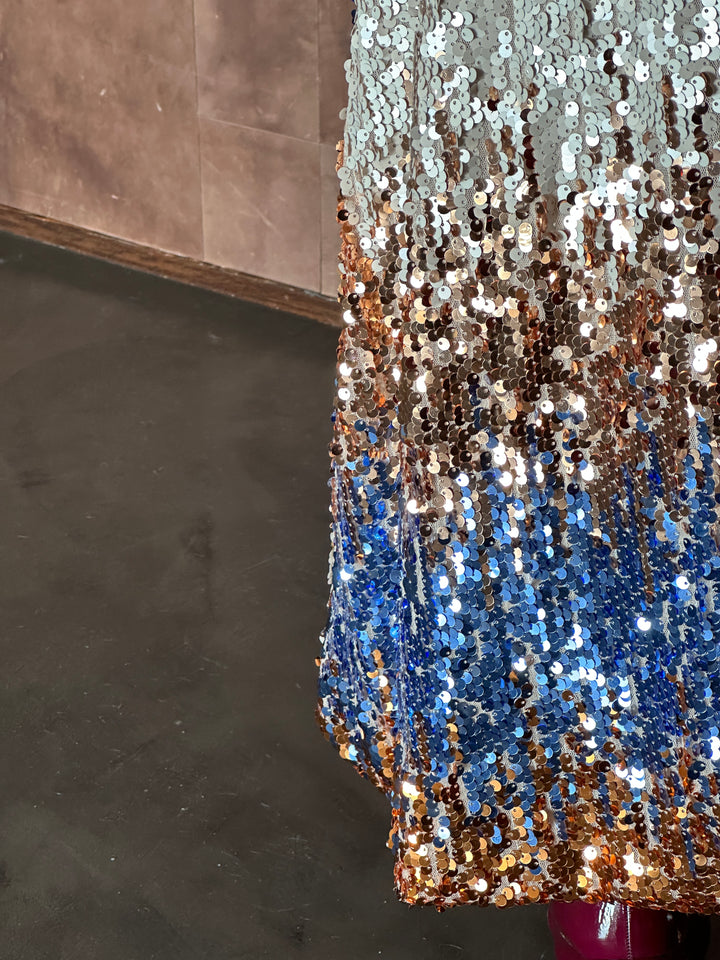 Vestito lungo paillettes
