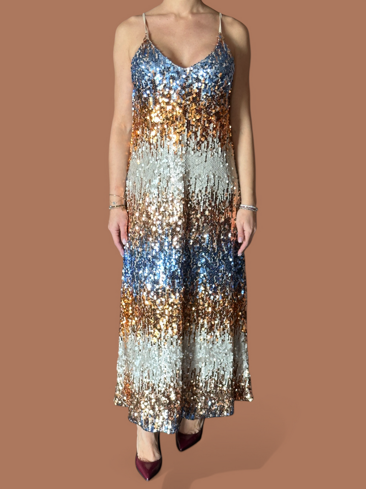 Vestito lungo paillettes